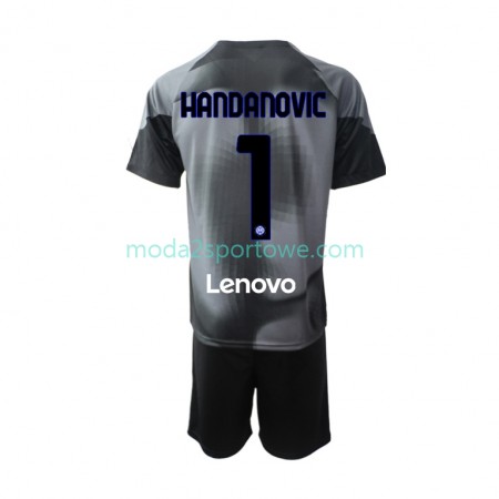Koszulka Inter Mediolan Samir Handanovic 1 Bramkarska Dziecięcy Domowe Stroje Piłkarskie 2022/23 Krótki Rękaw